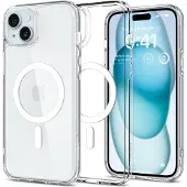 Spigen Ultra Hybrid MagSafe Apple iPhone 15 Hoesje Transparant Wit