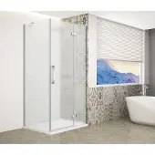Gelco Trinity Chrome Rechthoekige douchecabine 110x120cm, matglas, rechts