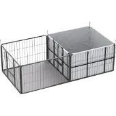 PawHut Werpkist-Staal, Polyester-203L x 102B x 60H cm-Zwart