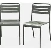 Sweeek - Set van 2 tuinstoelen metaal - amélia