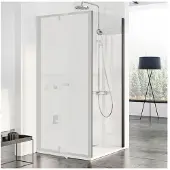Ravak Douchewand Pivot PPS-100, zwart + transparant, model 90GA0300Z1