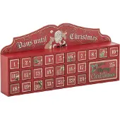 J-Line Adventskalender - hout - rood/wit