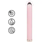 Loveline - rechte glazen vibrator (roze)