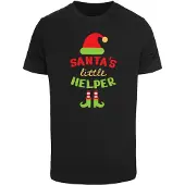 Merchcode Shirt 'Christmas Santa´s Little Helper' geel / lichtgroen / rood / zwart