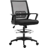 Vinsetto -Bürostuhl-Polyester, Kunststoff-64L x 59B x 104-124H cm-Schwarz