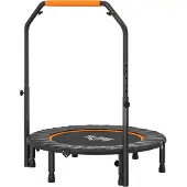 HOMCOM 102 cm inklapbare fitness-minitrampoline met handgreep