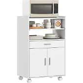 HOMCOM -Magnetronkast-MDF-59x40x92cm-Wit