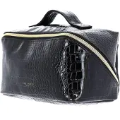 Ted Baker toilettas Vieda Croc Effect Small Makeup Bag Black zwart