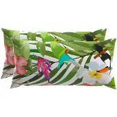 vidaXL Kussensloop 2 st HEERLEN Zwart 40 x 80 cm Polyester