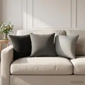 vidaXL Kussen met kussen HEERLEN 6 st Antraciet Polyester
