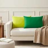 vidaXL Kussen met kussen HEERLEN 2 st Groen Polyester