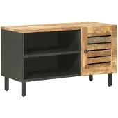 vidaXL Opbergkasten Naturel 80 x 33 x 46 cm Massief Mango Hout