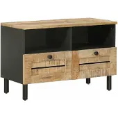 vidaXL Opbergkasten Naturel 70 x 33 x 46 cm Massief Mango Hout