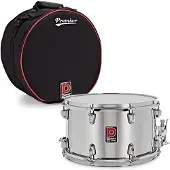 Premier Artist 14" x 8" Stainless Steel Snare Drum & Soft Case