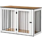 PawHut hondenkooi, meubel, hondenbox met deur en raam, voor thuisgebruik