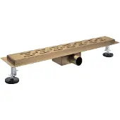 SaniGoods Nura douchegoot met flens 70cm brons geborsteld