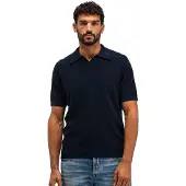 Butcher of Blue Poloshirt donkerblauw v-hals