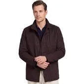 Bugatti winterjas suede bruin