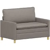 vidaXL Bankstel 2 st Taupe Stof