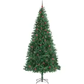 vidaXL Kunstkerstboom Groen 300 cm PVC en Metaal en Plastic
