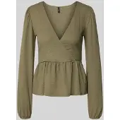 ONLY Slim fit blouse met lange mouwen in wikkellook model '30 BILL'