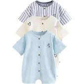 Next Rompertje/body 'Mickey Mouse' lichtbeige / saffier / lichtblauw / wit