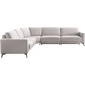 Pronto Wonen Hoekbank links Moscato - Grijs - Grove weefstof -