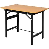 HOMCOM Werkbank, werktafel, werkblad, inklapbaar, staal, MDF, geel