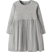 Name it Jurk 'NMFNadja' grijs gemêleerd / zilver