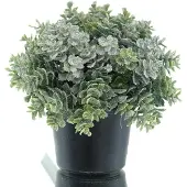 Gasper Kerst Eucalyptusbol besneeuwd in pot Ø 13 cm - Kunstplanten