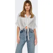 ONLY Blouse 'ONLPAULA' blauw / wit