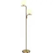 HOMCOM staande lamp met 3 kleurtemperaturen, moderne lamp, goud