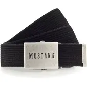 Mustang Stoffen riem Gewassen ribband, klem sluiting van mat Zilverkleur, 4 cm