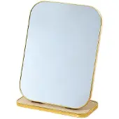 Merkloos Opvouwbare gouden make-up spiegel voor thuisgebruik