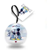 MTD Kerstbal Kissing Couple - Metalen kerstbal - Delftsblauwe kerstbal- Kerstbal- Delftsblauw