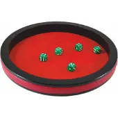 HOT Games - Dobbelspel Dobbelpiste - 34 cm MDF met Rood Vilt - Zwart