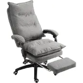 Vinsetto Bureaustoel met massagefunctie, grijs