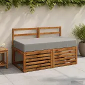 vidaXL Zitkussen SOEST 100% Polyester Grijs 120 x 60 x 15 cm