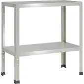 vidaXL Planttafel 60 x 40 x 80 cm Roestvrij staal zilver