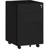 Vinsetto -Rollcontainer-Stahl-37L x 43,5B x 60H cm-Schwarz
