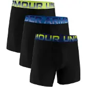 Under Armour 3-Pack Boxers - Zwart- Heren, Zwart