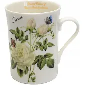 Queen Isabell Elegante Porseleinen Mok met Witte Rozen - 300ml