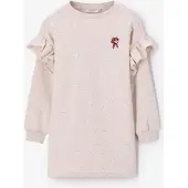 Sissy-Boy Beige oversized sweatjurk met ruffles | Maat: 146-152