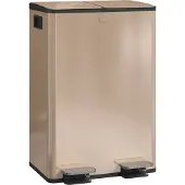 HOMCOM Prullenbak - Roestvrij Staal - 45,8x36x67,6cm - Goud