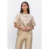 Freebird Dames Blazers F-wv-jaquard-fantasy-26-1 - Goud - Maat S