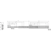 Accuride Volledig uittrekbare kogelgeleider 120 kg, 600 mm