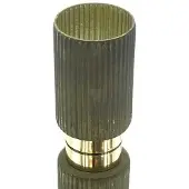 Kaemingk Waxinelichthouder Glas Groen Ø 10 cm Hoogte 18,5 cm