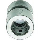 GEKA plus slangstuk met waterstop 3/4 inch messing vernikkeld