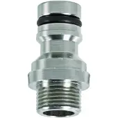 GEKA plus koppelstuk buitendraad 1/2 inch messing vernikkeld