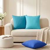 vidaXL Kussen met kussen HEERLEN 12 st Koninklijk Blauw Polyester
